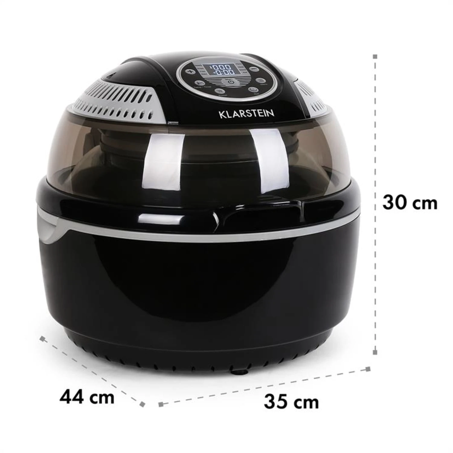 VitAir Heißluftfritteuse Schwarz 1400W Grillen Backen 9 Liter – Bild 9