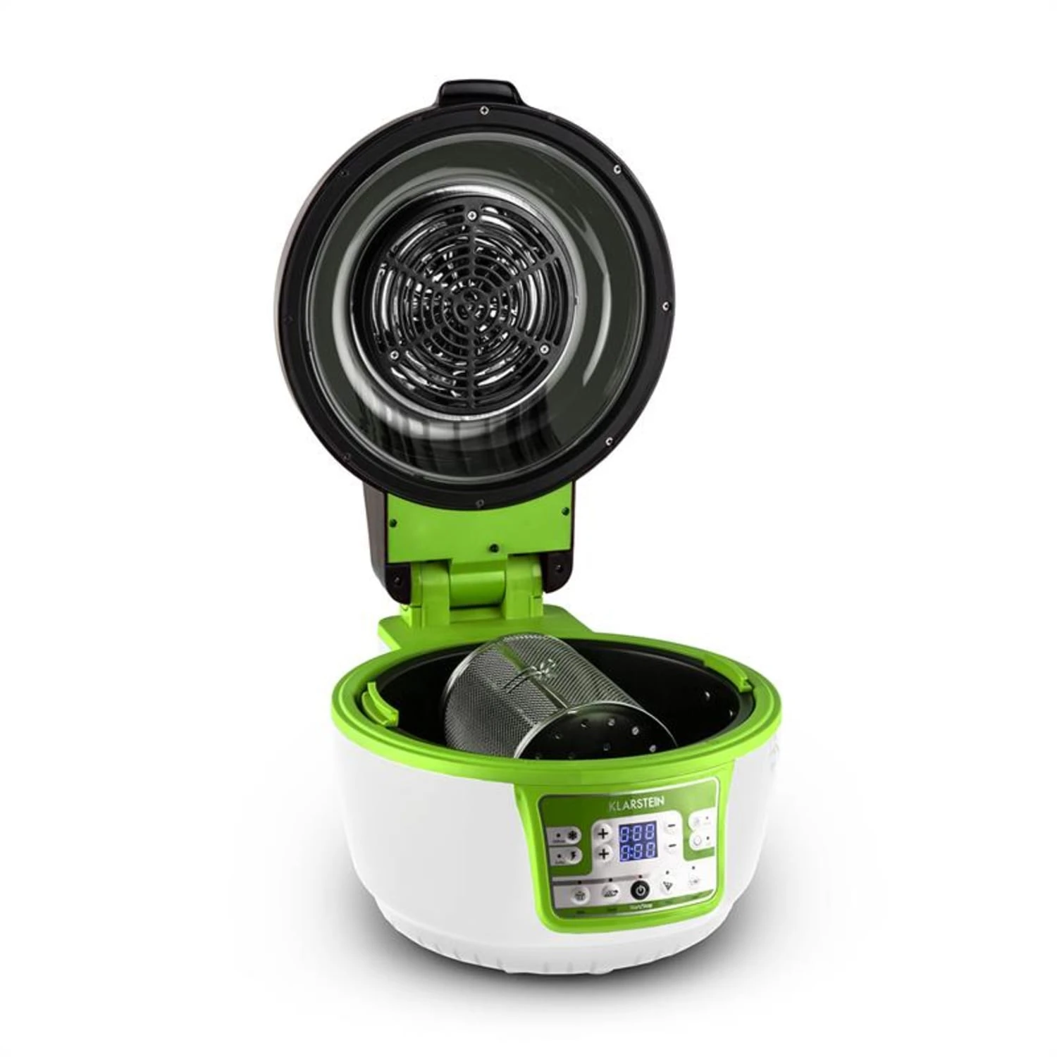 VitAir Turbo Heißluftfritteuse Grün-weiß 1400W Grillen Backen 9l – Bild 2