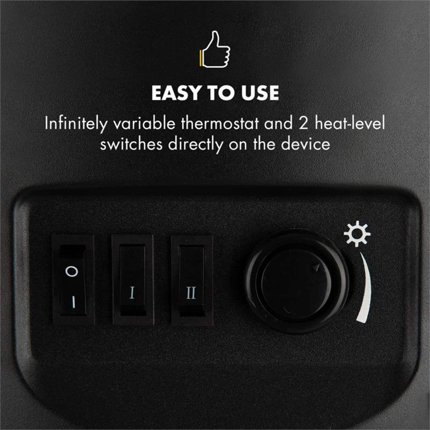 Brixen Elektrischer Kamin 900/1800W InstaFire Thermostat Schwarz – Bild 3