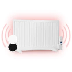 Wallander Ölradiator 800W Thermostat Ölheizung Ultraflach Weiß