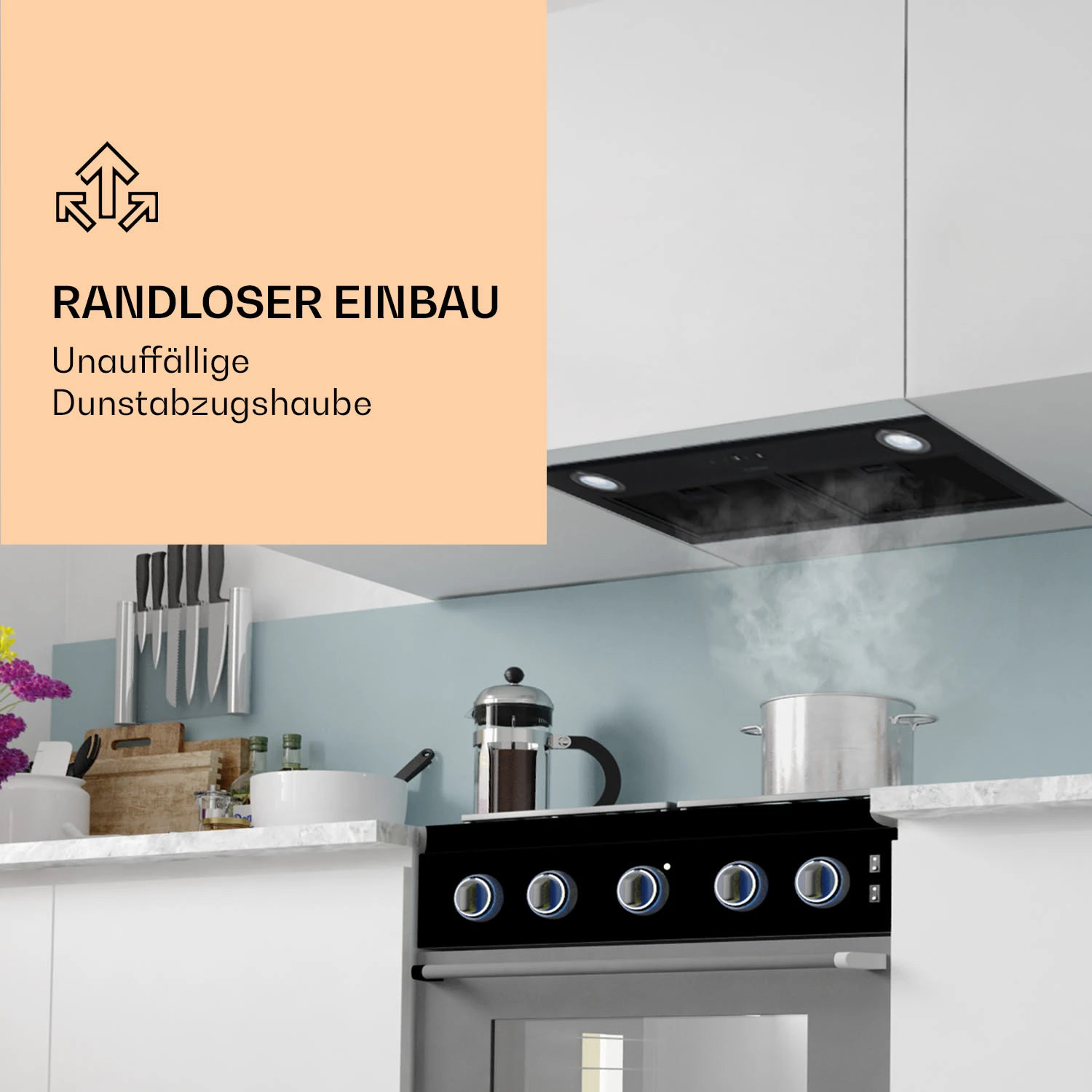 Paolo Dunstabzugshaube Einbau 72 Cm EEK: A 593 M³/h LED Touch – Bild 2