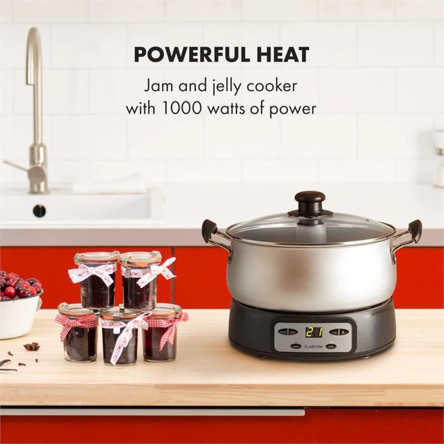 Jam Session Marmeladen- Und Geleekocher 1000W 2 Automatikprogramme – Bild 2