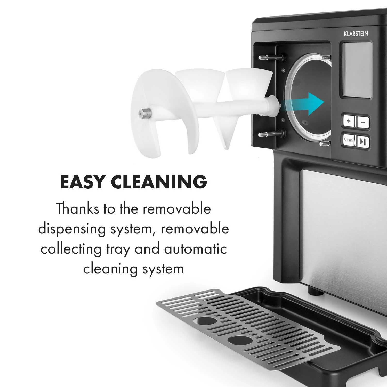 Sweet Sundae Eiscrememaschine Kompressor 1,5l Edelstahl Schwarz – Bild 8