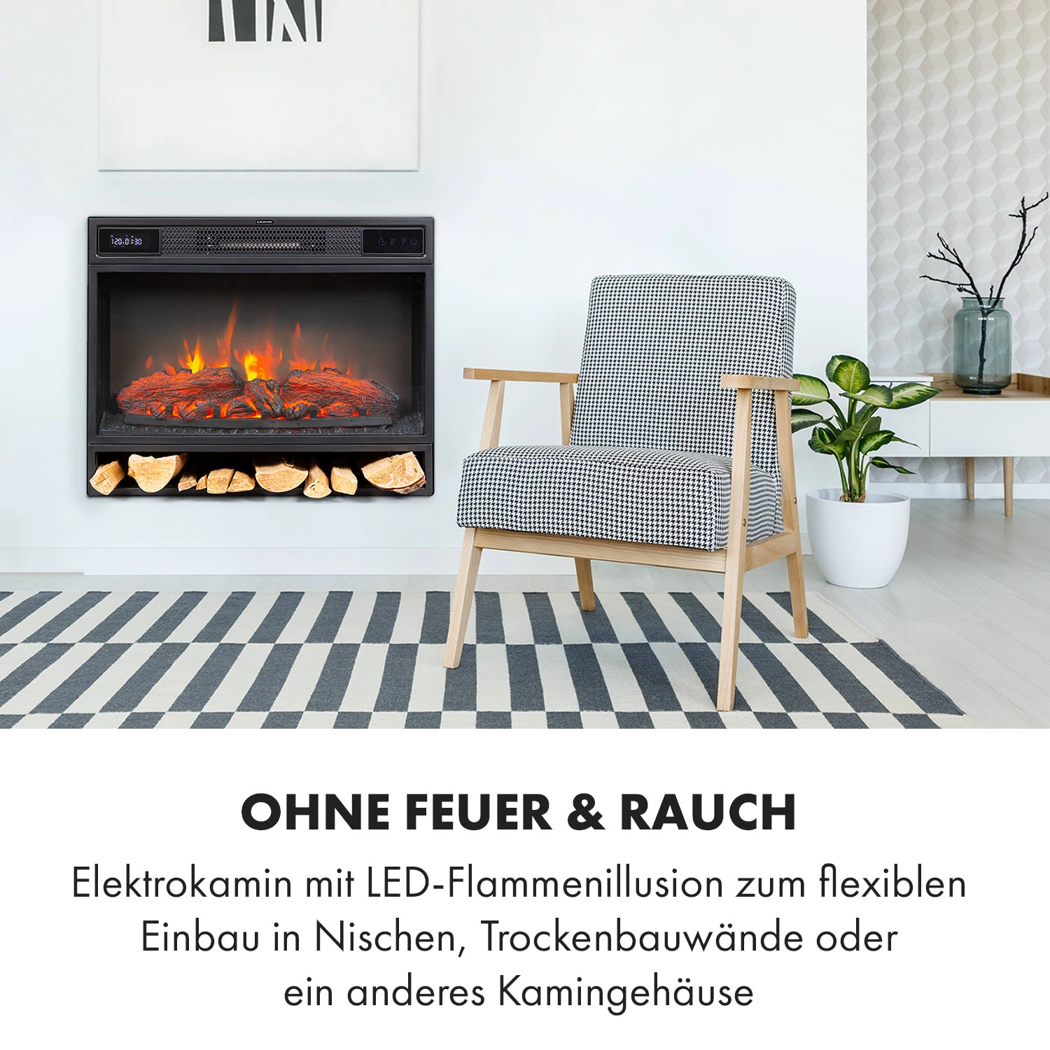 Vulsini Elektro-Kamin 1900 W LED-Technik Fernbedienung – Bild 2