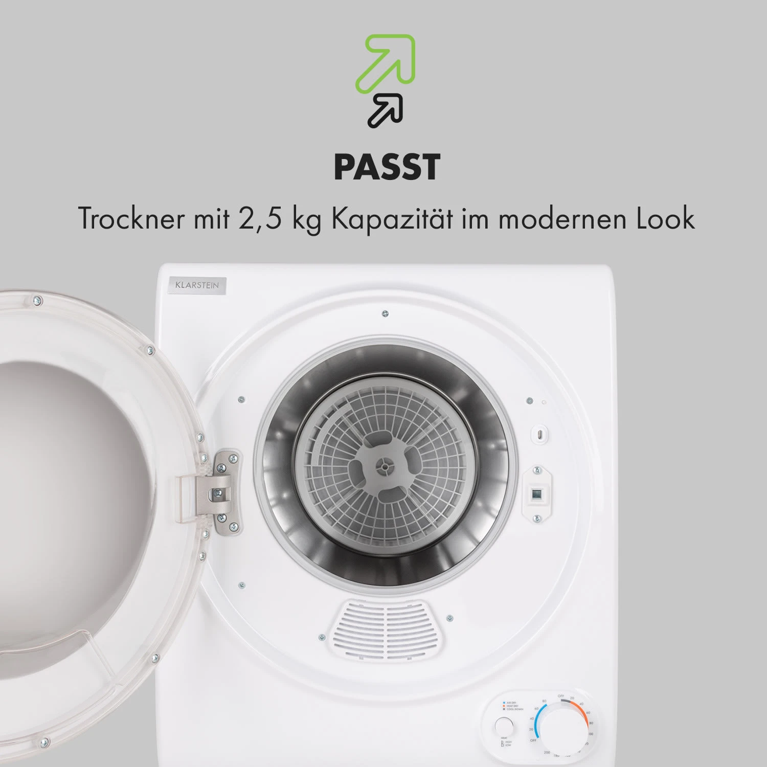 Jet Set 2500 Wäschetrockner Ablufttrockner 850W EEK C 2,5kg 50cm – Bild 6