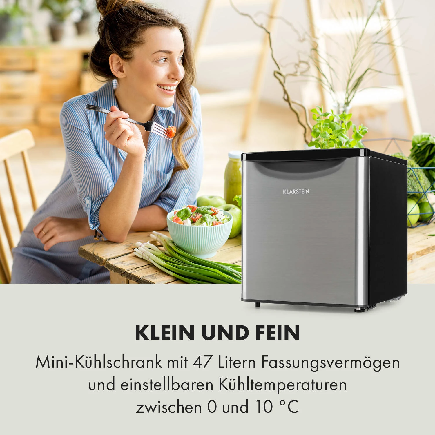 Yummy Kühlschrank Mit Gefrierfach 45 Liter 42dB – Bild 2