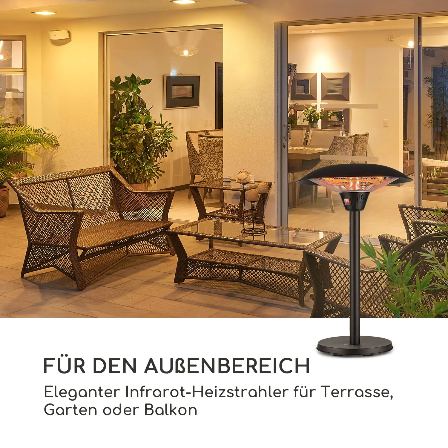 Loras Infrarot-Heizstrahler Carbon-Heizspiralen 2100W IP44