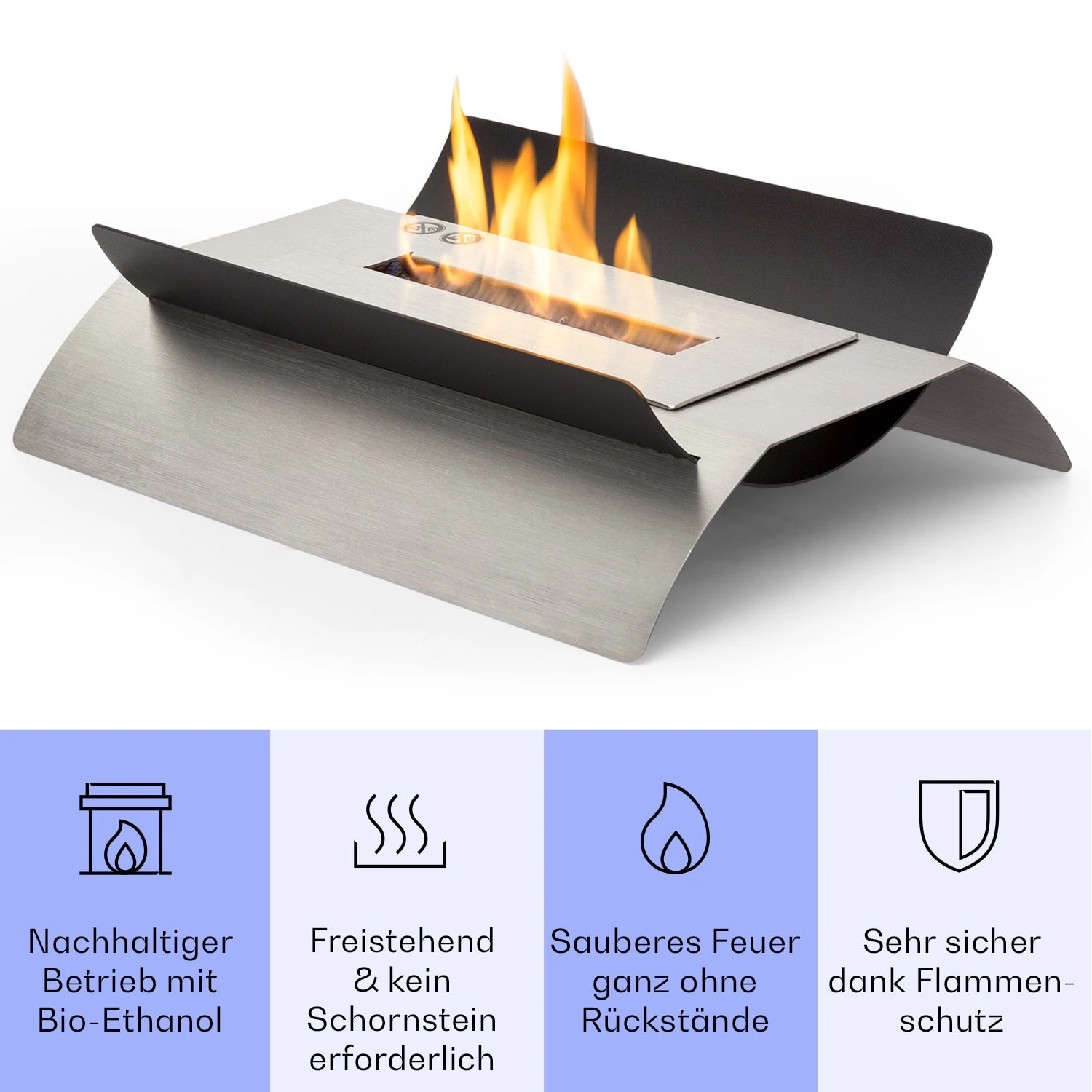 Phantasma Graca Ethanol-Kamin Rauch- & Geruchlos Bio-Ethanol – Bild 3