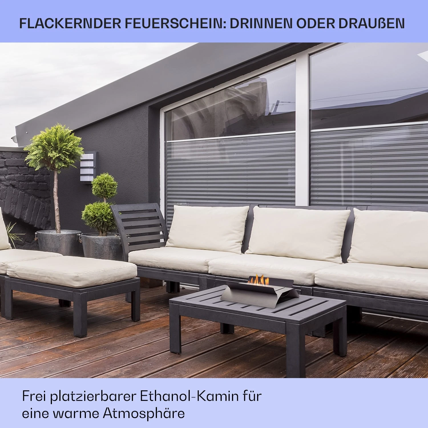 Phantasma Graca Ethanol-Kamin Rauch- & Geruchlos Bio-Ethanol – Bild 7