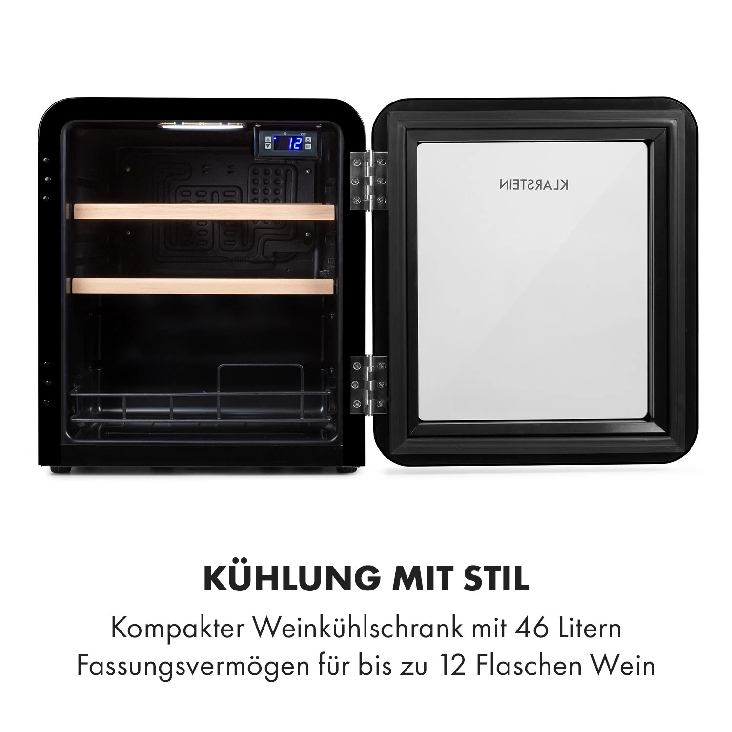 Vinetage 12 Getränkekühler Kühlschrank 48 Liter 4-22°C Retro-Design – Bild 3