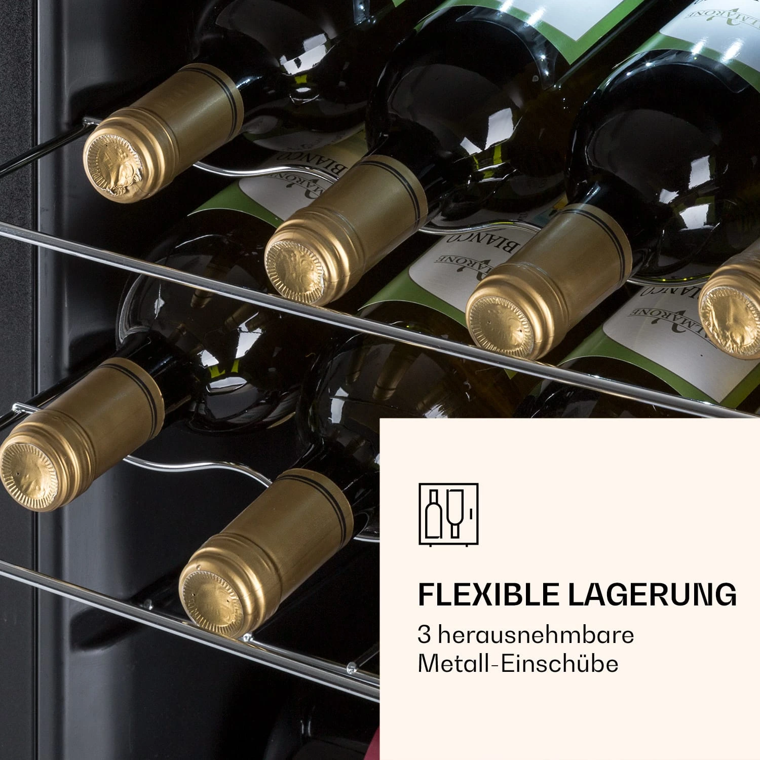 Ultimo 16 Uno Weinkühlschrank 42l Touch-Bedienfeld 16 Flaschen 5-18°C – Bild 6