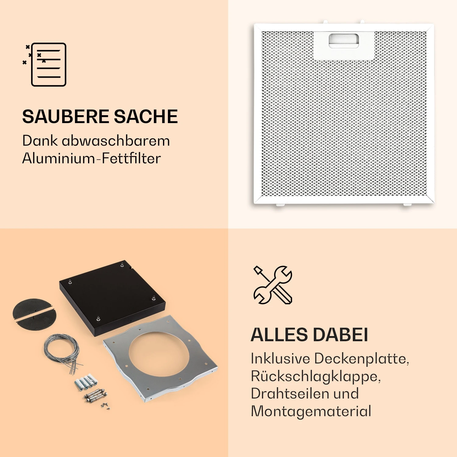 Kronleuchter Inselabzugshaube 596m³/h LED-Panel EEK A – Bild 4