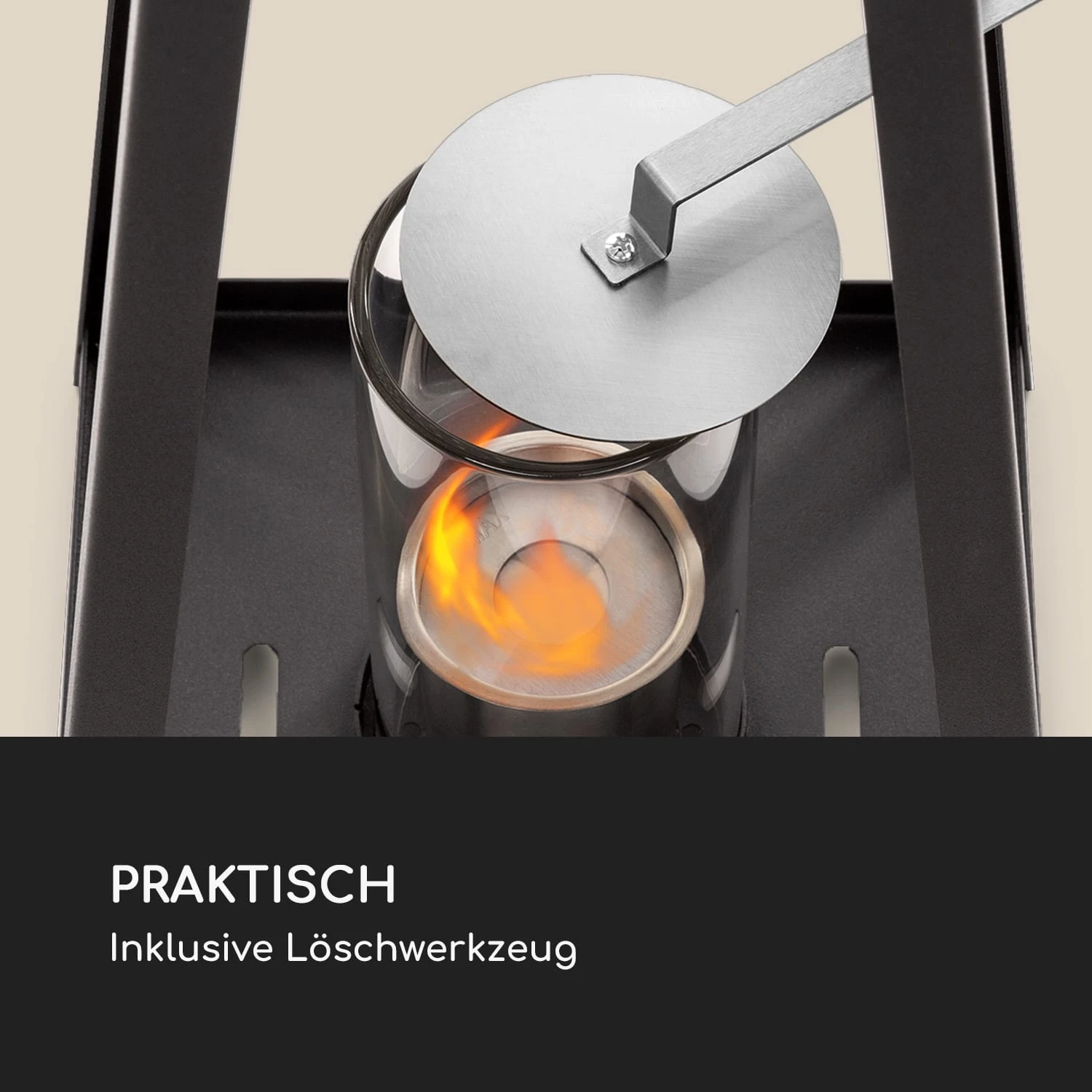 Fiamme Triangolo Ethanol-Laterne 2-Set Edelstahl-Brenner 0,3 Liter 4h Brenndauer – Bild 7