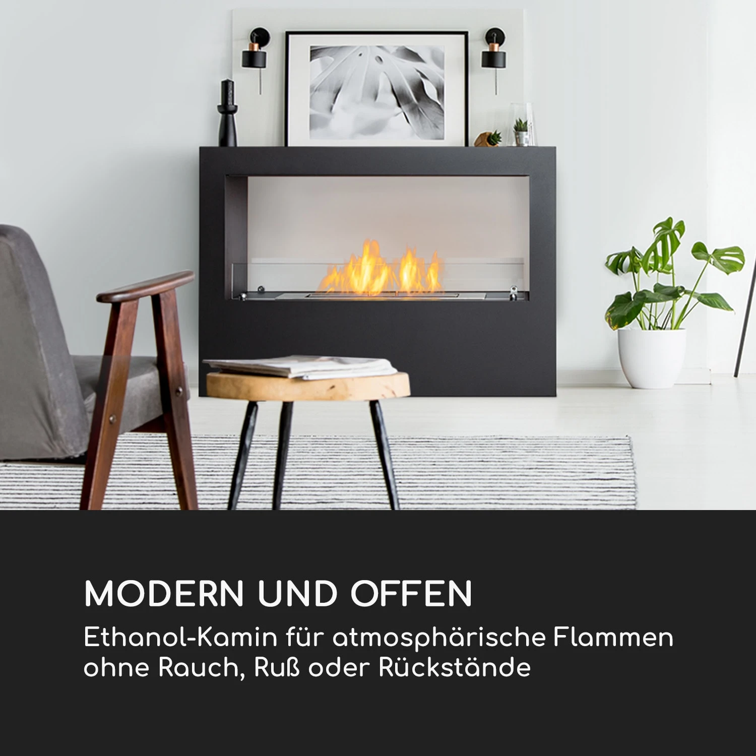 Fiamme Scoppi Ethanol-Kamin Edelstahl-Brenner 3 Liter 5-6 H Brenndauer – Bild 2