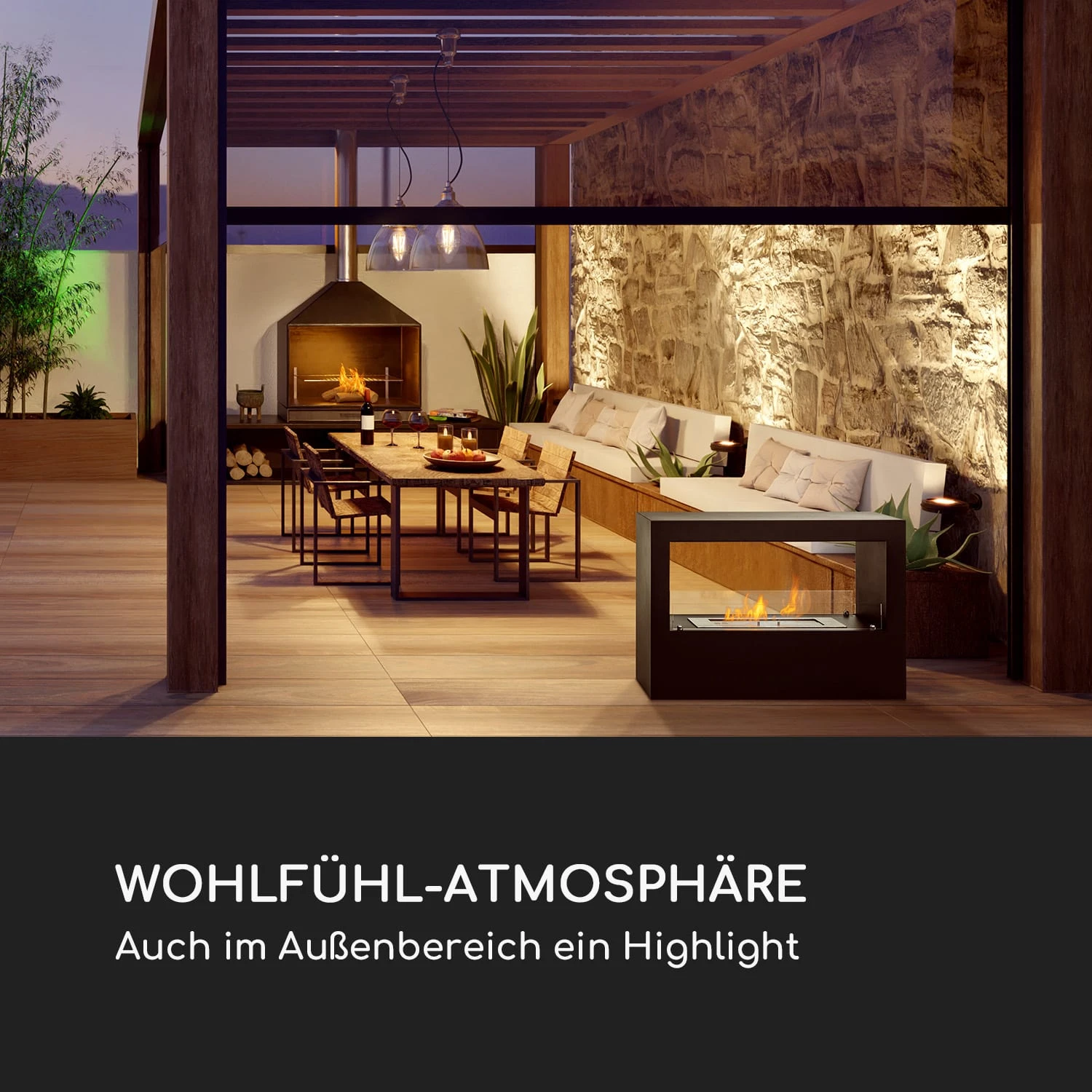 Fiamme Scoppi Ethanol-Kamin Edelstahl-Brenner 3 Liter 5-6 H Brenndauer – Bild 4