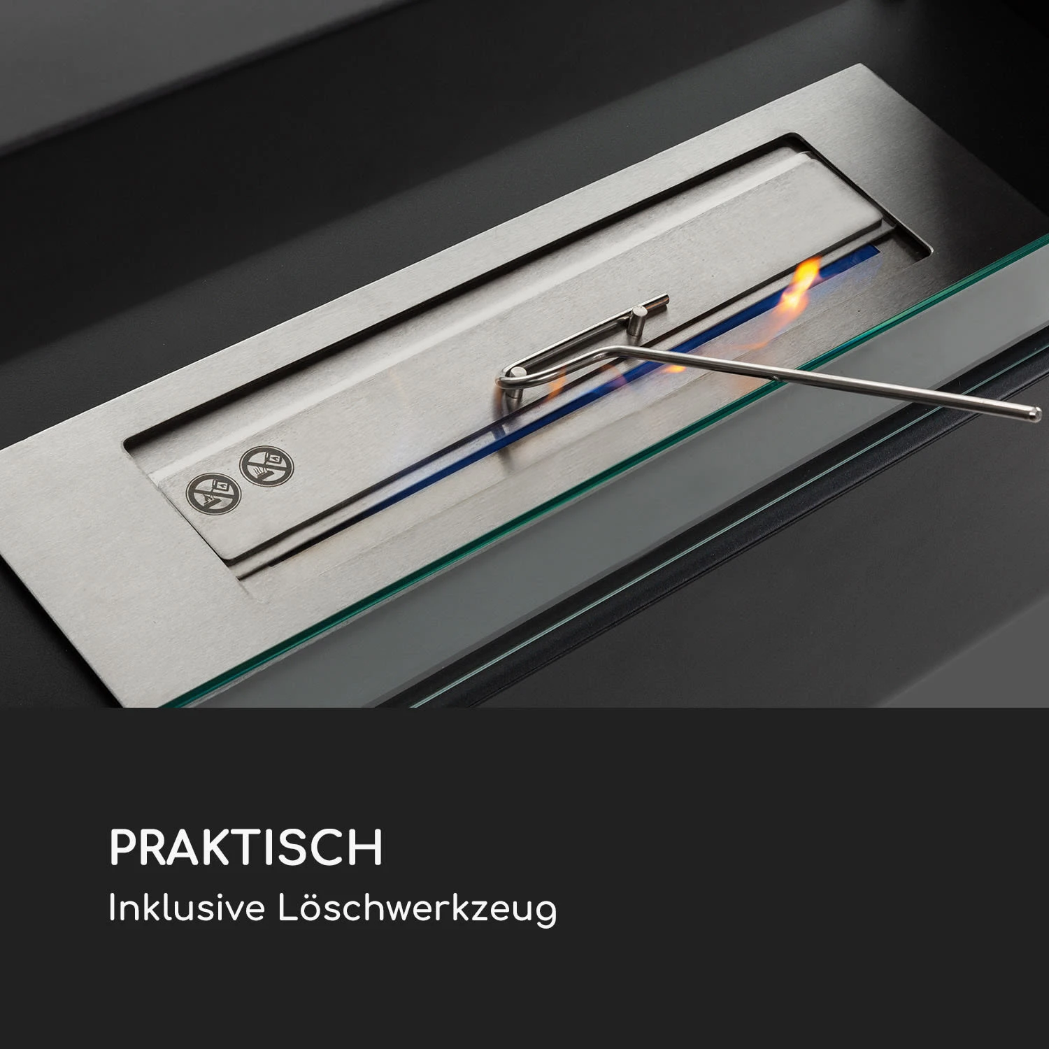 Fiamme Scoppi Ethanol-Kamin Edelstahl-Brenner 3 Liter 5-6 H Brenndauer – Bild 10