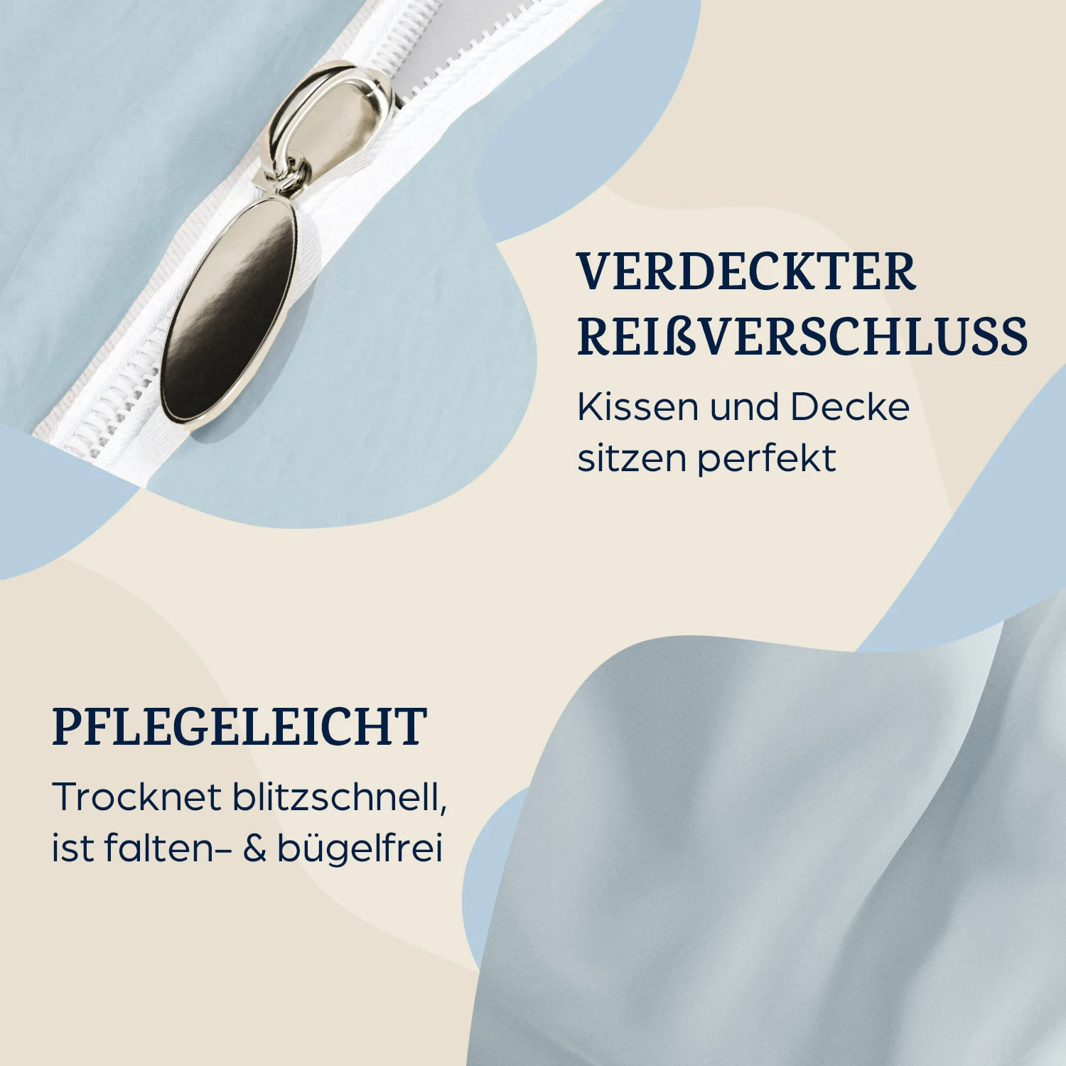 Traumwolle Biber-Bettwäsche 155x220 Cm – Bild 3