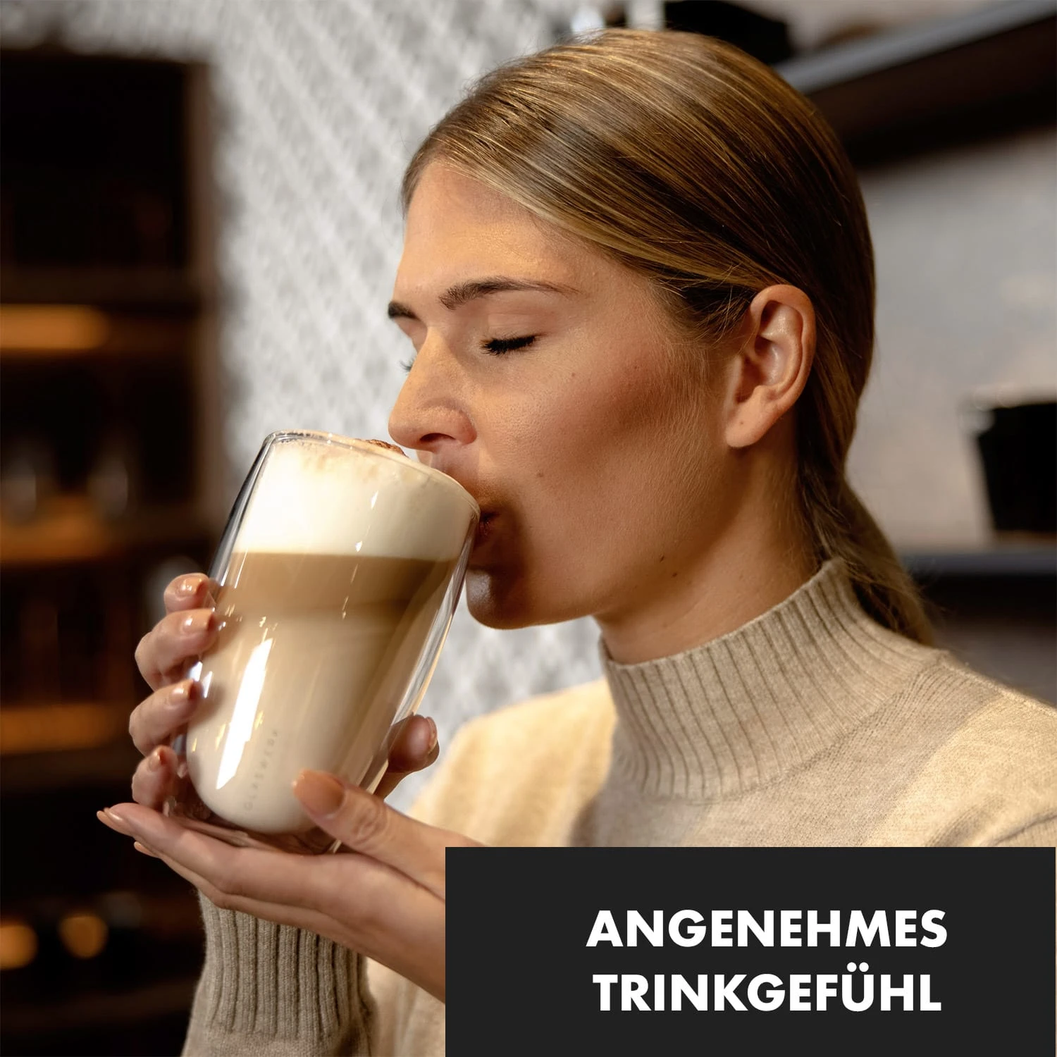 Carajillo Doppelwandige Thermogläser 450ml Handgemacht Borosilikatglas – Bild 3