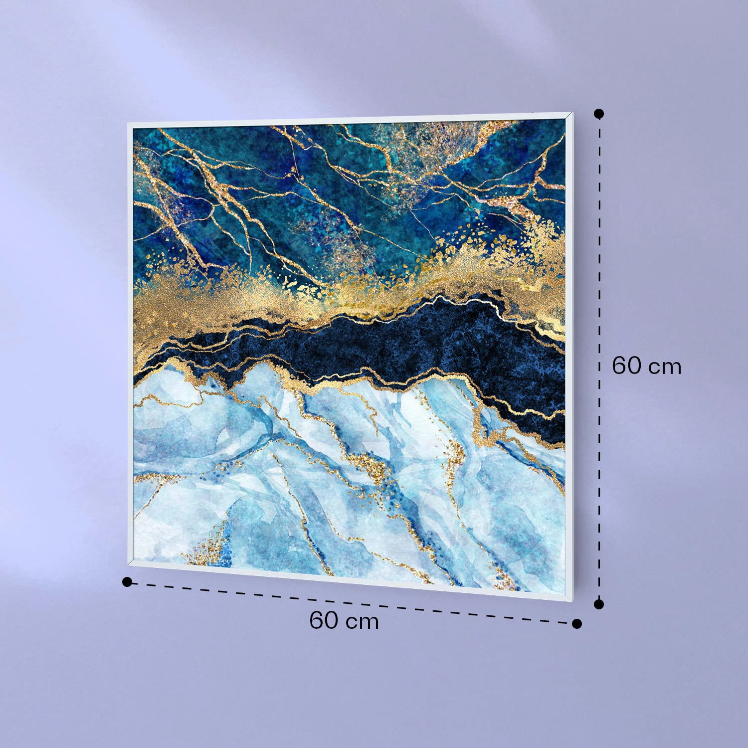 Wonderwall Air Art Smart Infrarotheizung Blauer Marmor 60x60cm 350W – Bild 7