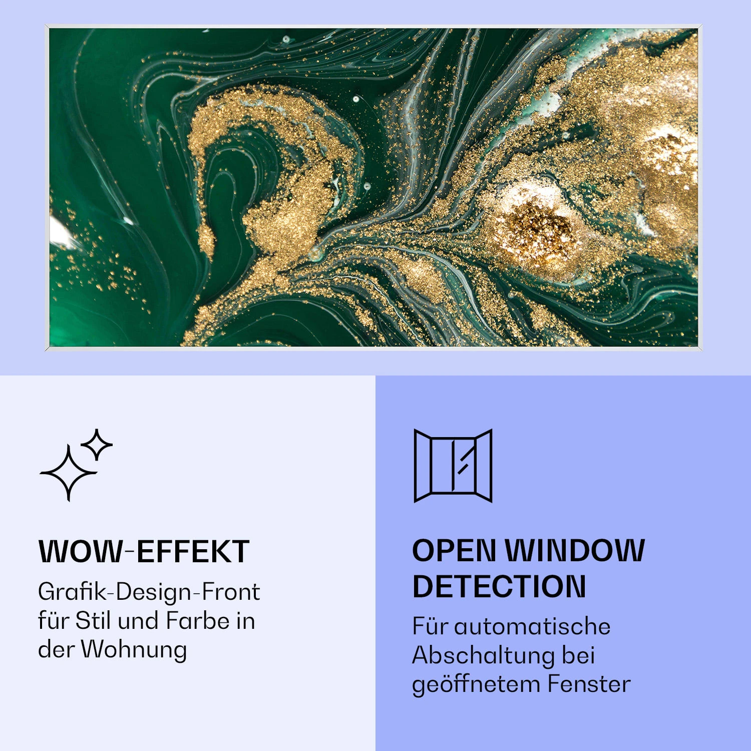 Wonderwall Air Art Smart Infrarotheizung Wirbel 120x60cm 700W – Bild 6