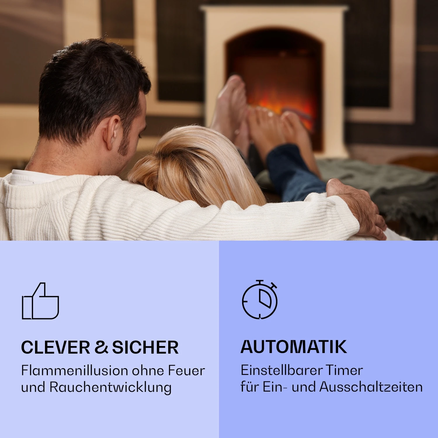 Elbrus Elektrokamin 2000 W LED-Technik Fernbedienung – Bild 4