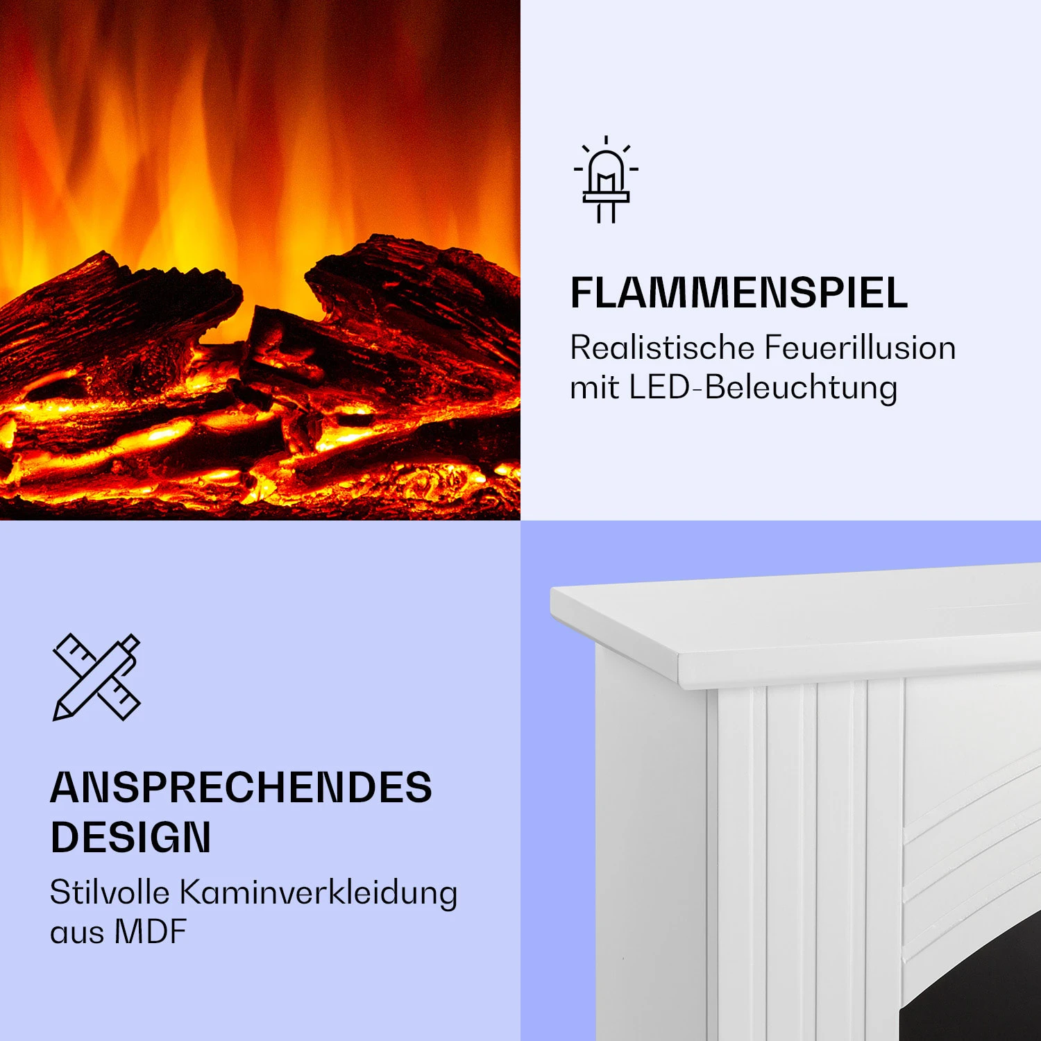 Elbrus Elektrokamin 2000 W LED-Technik Fernbedienung – Bild 5