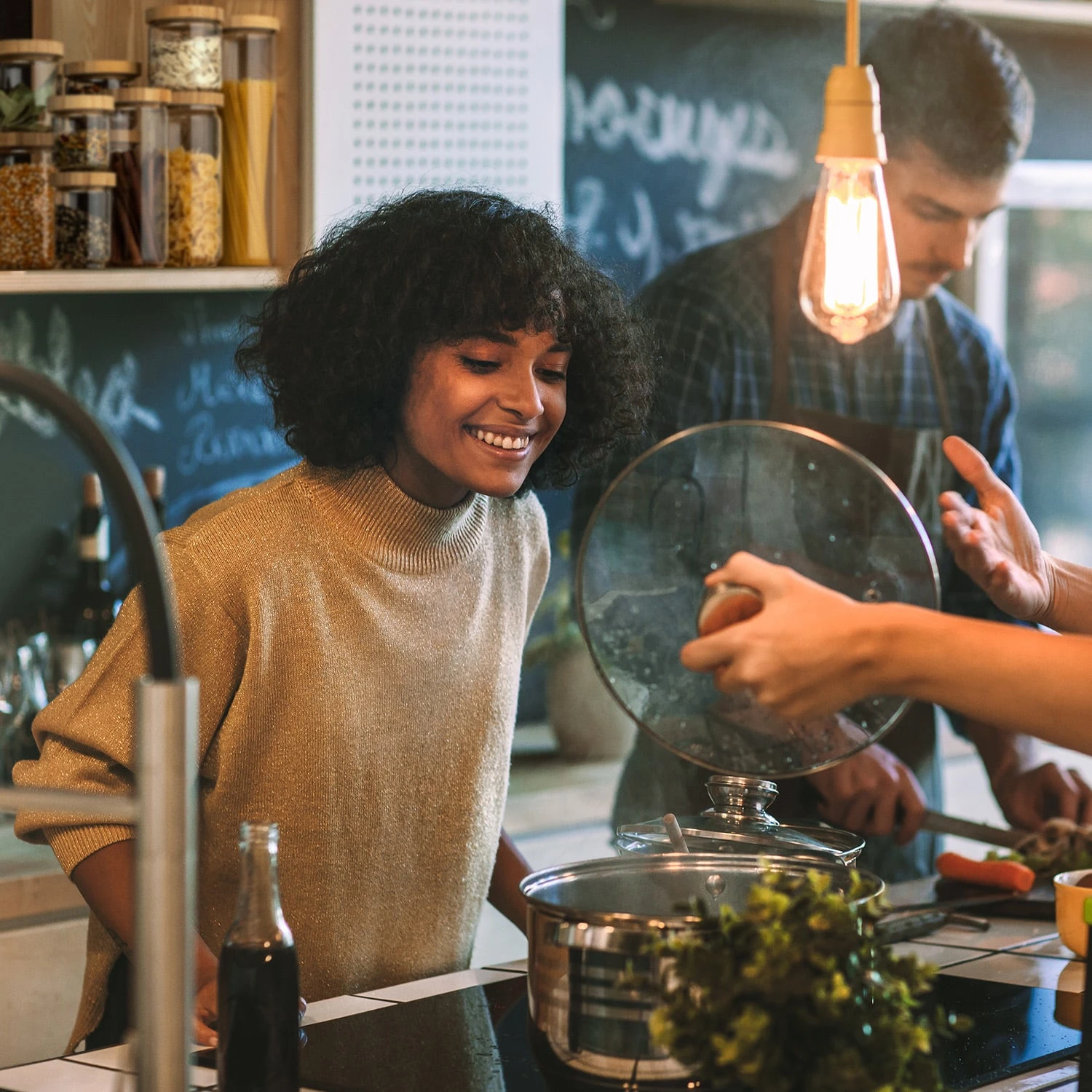 Stapelglas Mit Bambusdeckel 1000 Ml Stapelbar Luftdicht – Bild 2
