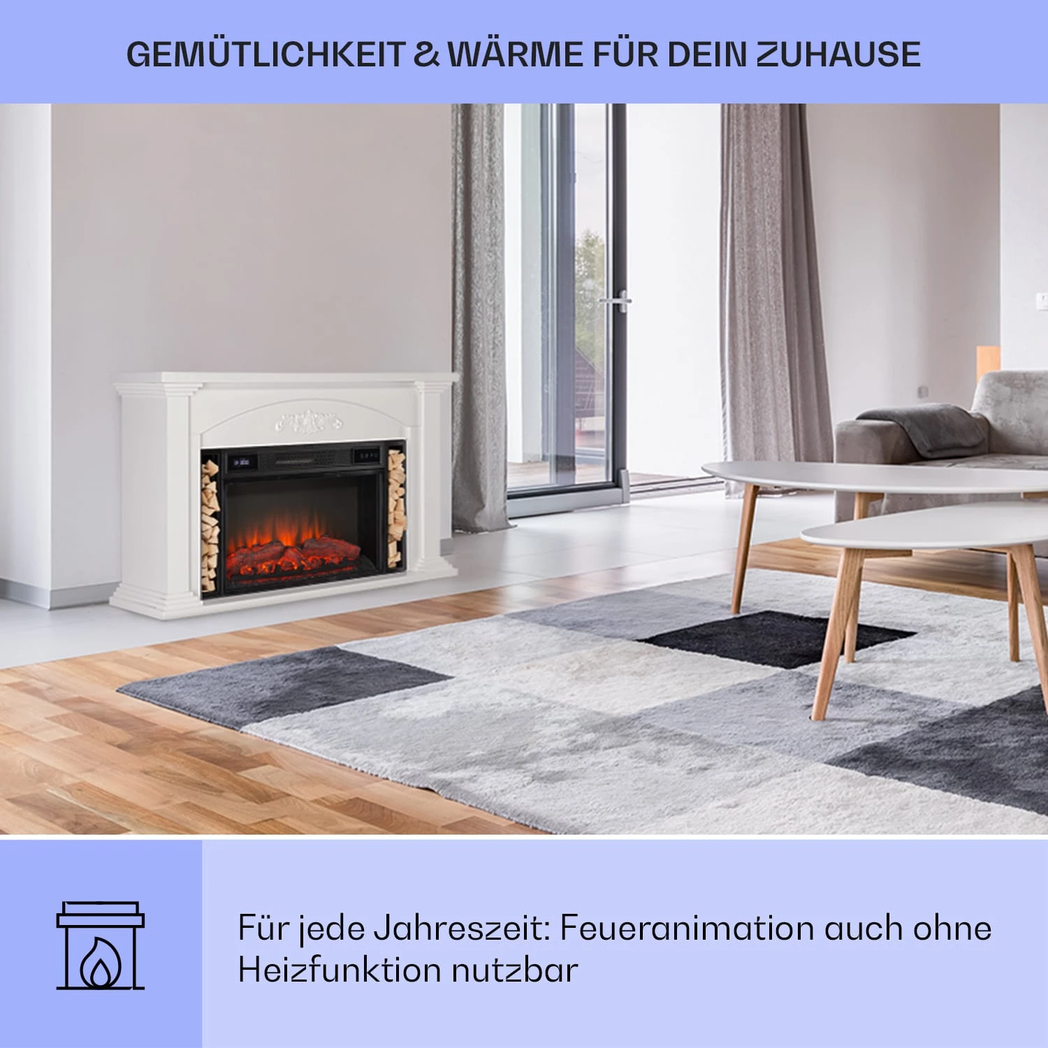 Saint Helens Elektrokamin 1900 W LED-Technik Fernbedienung – Bild 4