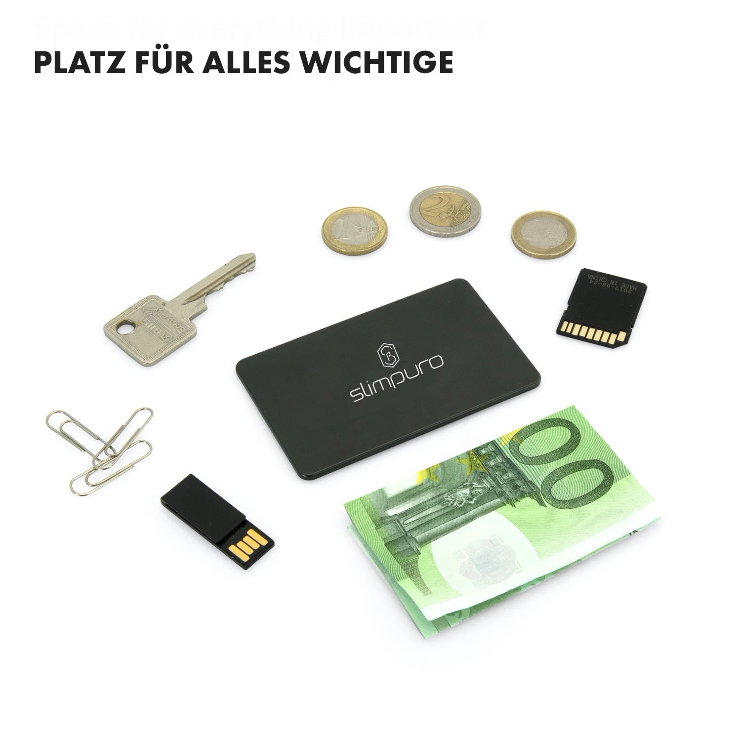 Coin Card Für Slim Wallets Münzaufbewahrung Aluminium – Bild 2