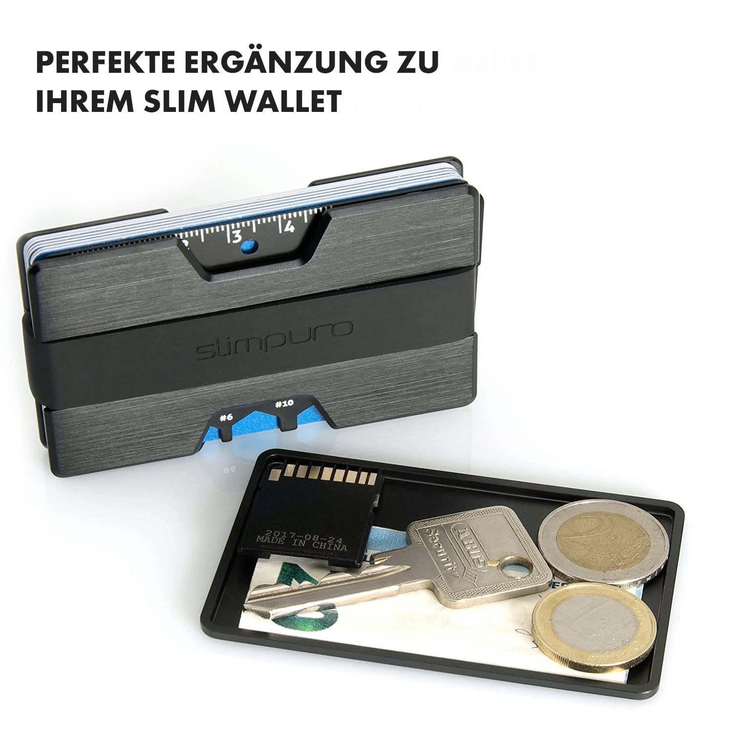 Coin Card Für Slim Wallets Münzaufbewahrung Aluminium – Bild 3