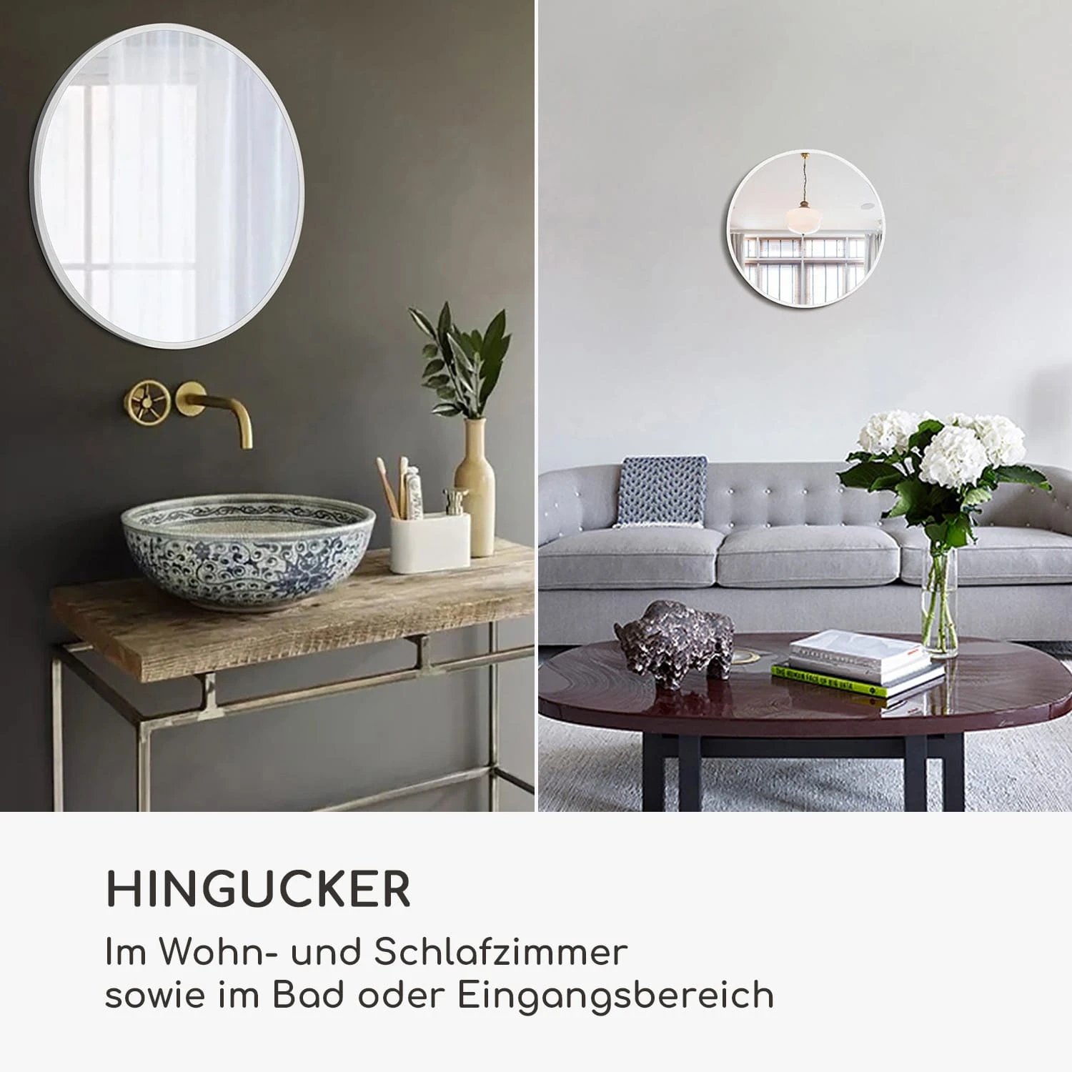 Fournier Wandspiegel Metallrahmen Rund 58,8 X 58,8 Cm – Bild 3