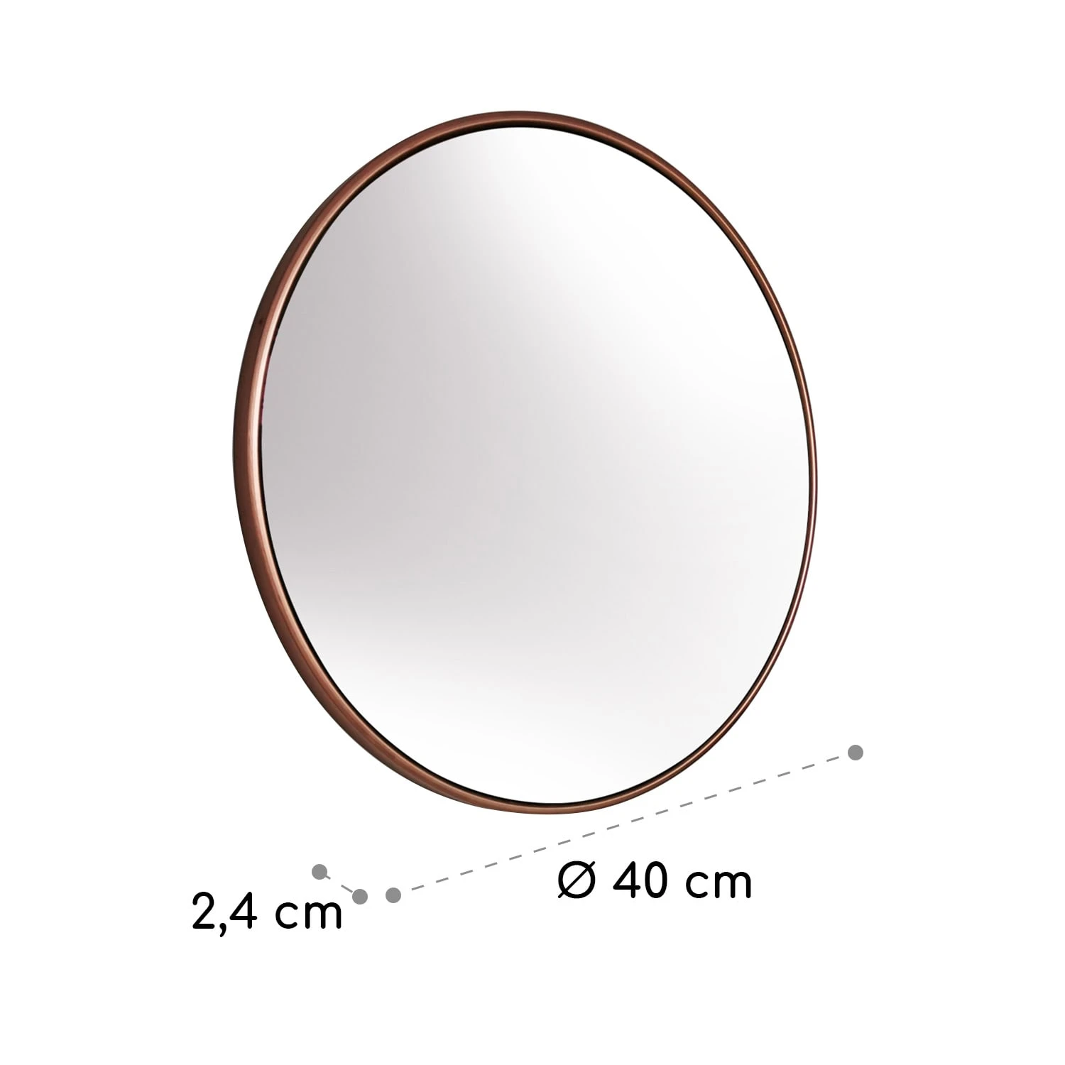 Fournier Wandspiegel Metallrahmen Rund Ø 40 Cm – Bild 6