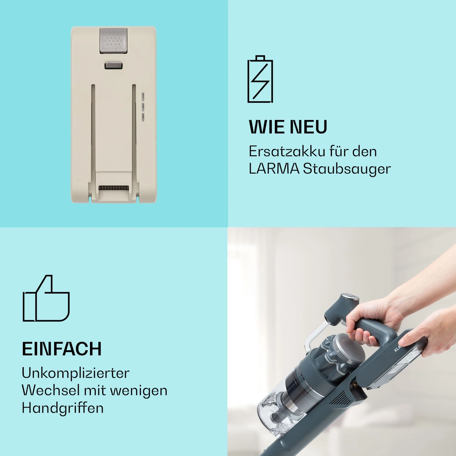 LARMA Staubsauger Ersatzakku 25,9V/2200 MAh – Bild 2