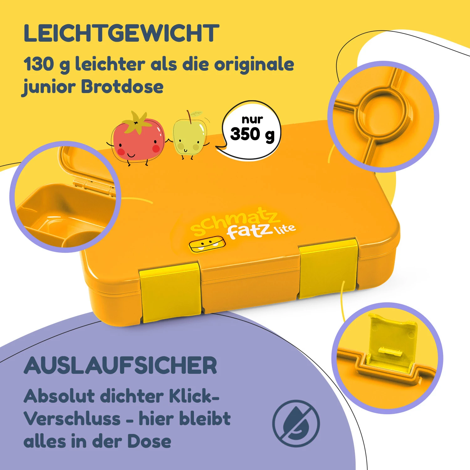 Schmatzfatz By Lite Lunchbox 6 Fächer 20,8x4,5x15 Cm BPA-frei Tritan – Bild 3