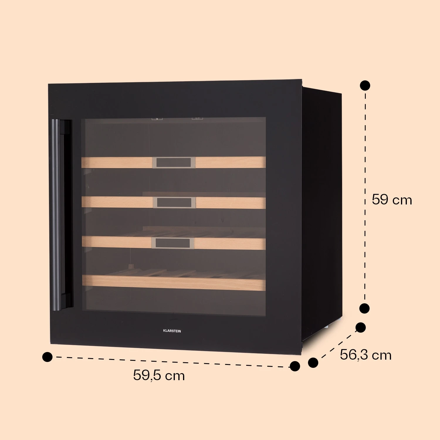 Vinsider 36 Built-In Uno Einbau-Weinkühlschrank 36 Flaschen 92 Ltr Edelstahl – Bild 7