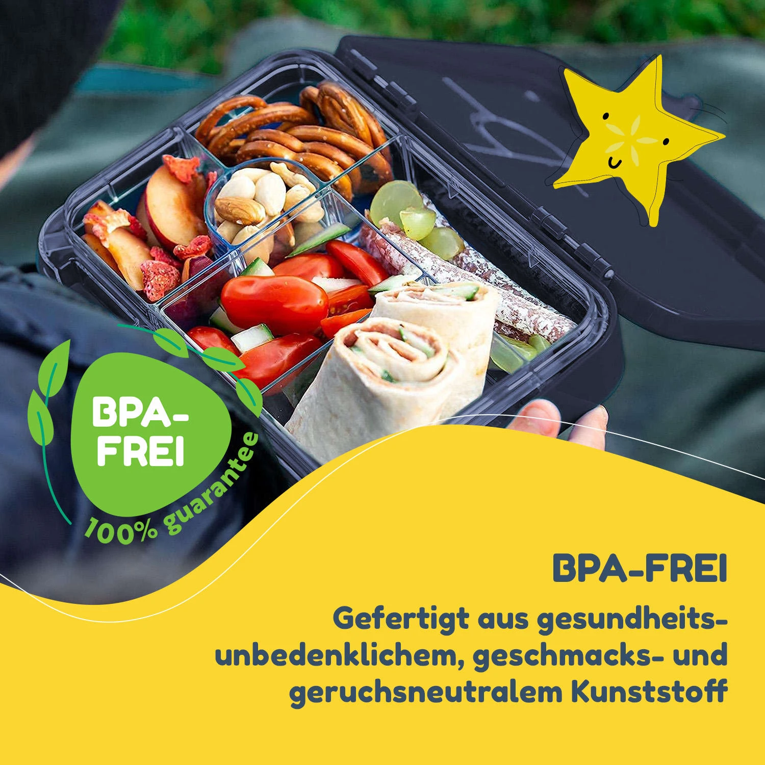 Schmatzfatz Frühstücksset Lunchbox & Trinkflasche Tritan Dicht BPA-frei – Bild 2